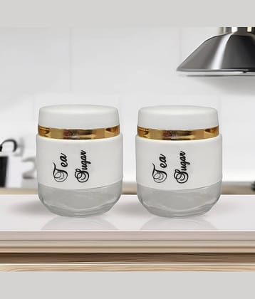 Inpro Ideal for Dry Fruits Glass White Multi-Purpose Container ( Set of 2 )