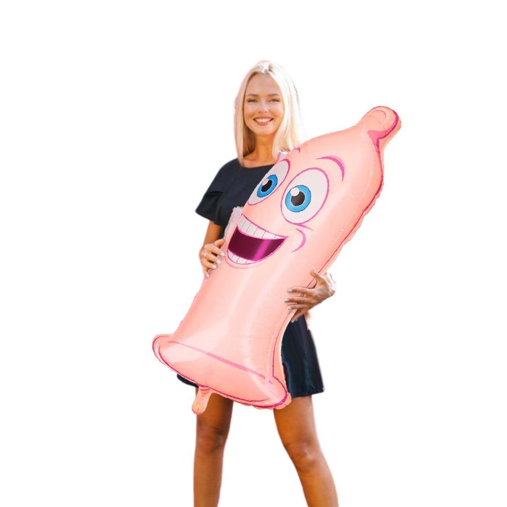 Smiling Condom Shaped Balloon for Notty - Party and Festive Needs | Buy online on ZillyBuy