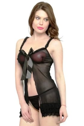 Sexy Babydoll Lingerie with Ruffle Trim