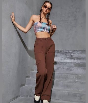 9x denims - Brown Denim Regular Fit Women's Jeans ( Pack of 1 )