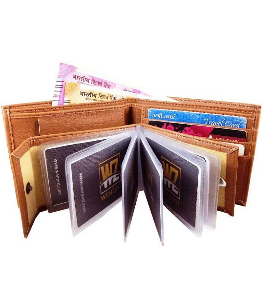 rajliwal wood leather Leather Tan Fashion Short Wallet