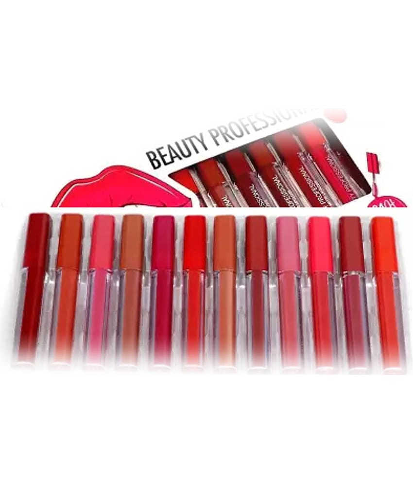 BLUSHIS Long Stay Multicolor Matte Lipstick (Pack of 12)