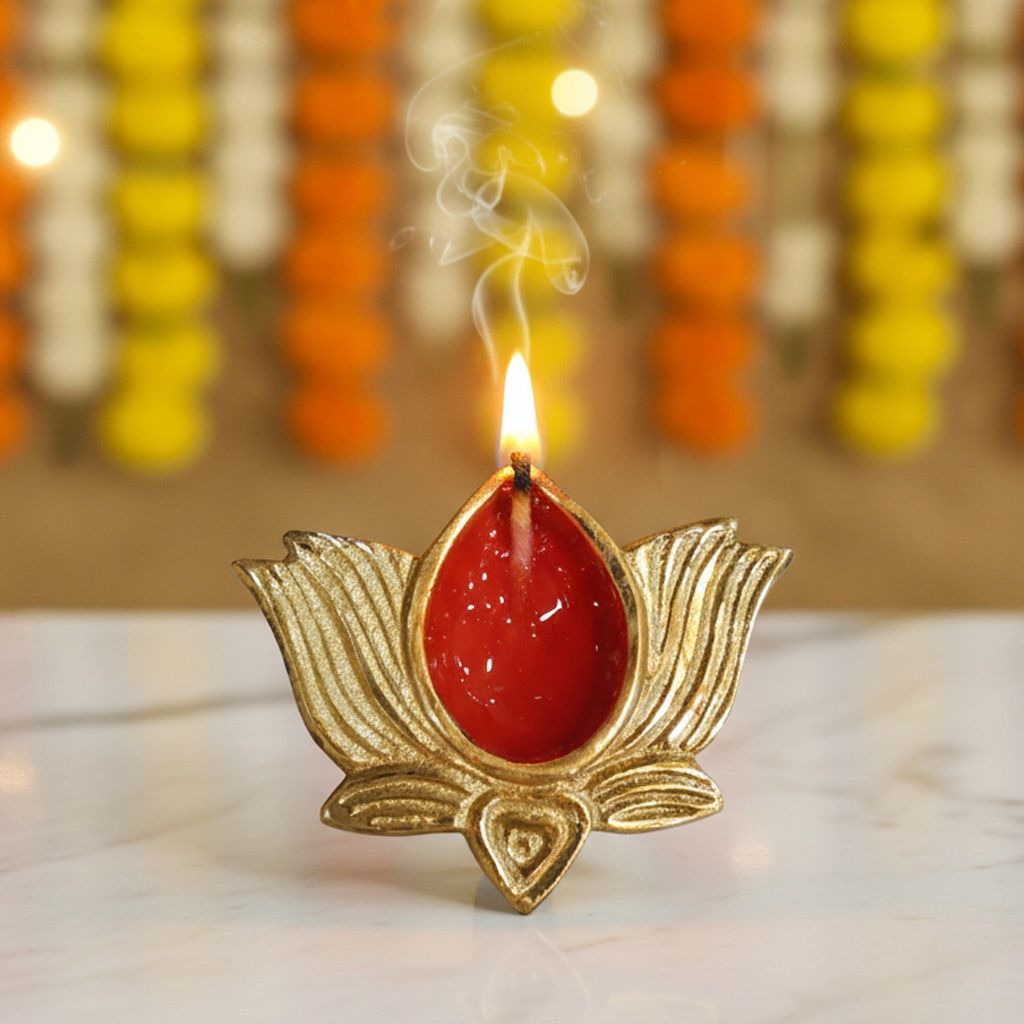 Aluminium 1 Wick Deepak No. 1 - Puja Items, Length : 3.2 Inch  (ASMAS517 A)