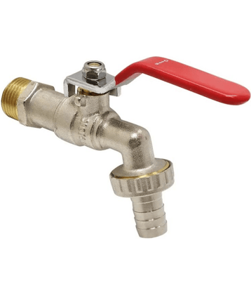 Dalton Brass Nozzle 1/2" Nozzle Tap for Washing Machine Brass Wash Basin Tap (Pillar Cock)