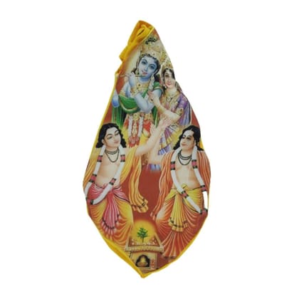 MAYAPURI Radha Krishna Gour Nitai Printed Japa Bag/Chanting Bag with Sakshi Mala Counter