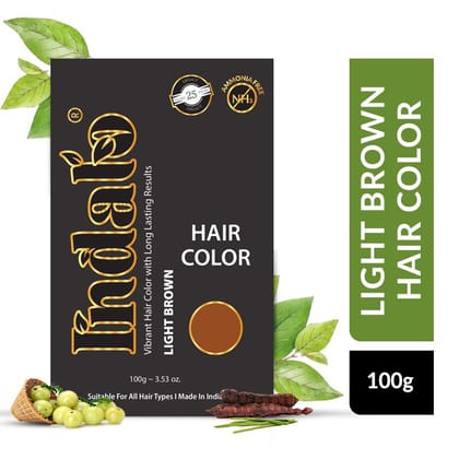 Indalo Ammonia-Free Light Brown Hair Color for Your Best Look - 100g