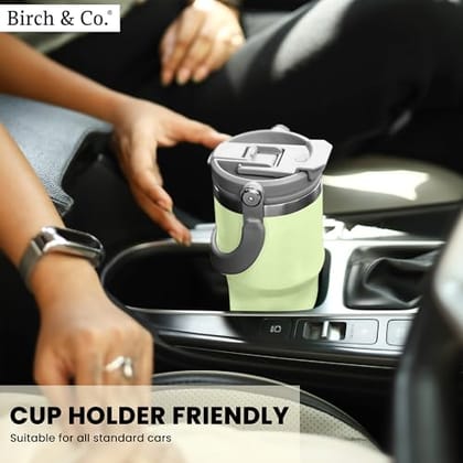 Birch & Co. Tumbler - Coffee Tumbler With Lid - Insulated Travel Coffee Mug - Tumbler Bottle For Hot And Cold Drinks, Leak Proof, Stylish Design, Portable, Durable, Double Wall, BPA-Free, 900ml,Mint