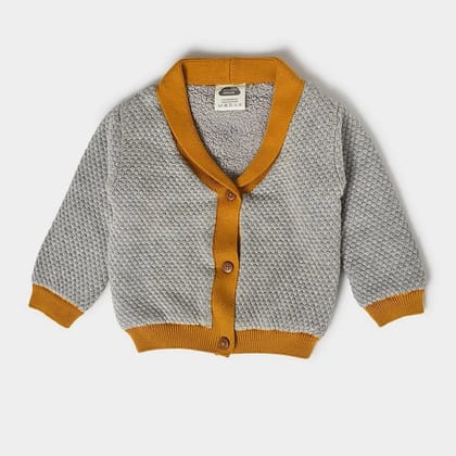 Frosty'z Popcorn Knitted Cardigan-0 M / Grey
