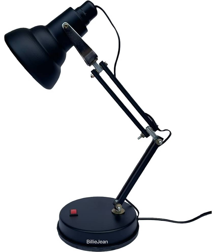 BillieJean Black Study Table Lamp ( Pack of 1 )