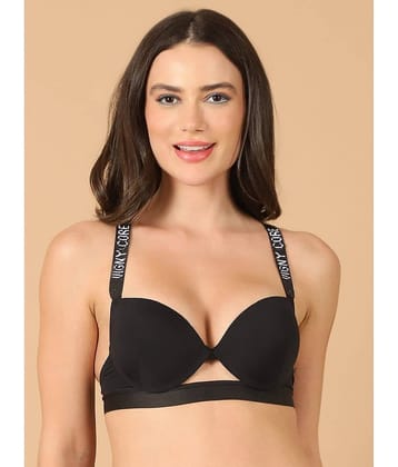 PrettyCat Black Polyester Lightly Padded Women's Push Up Bra ( Pack of 1 )