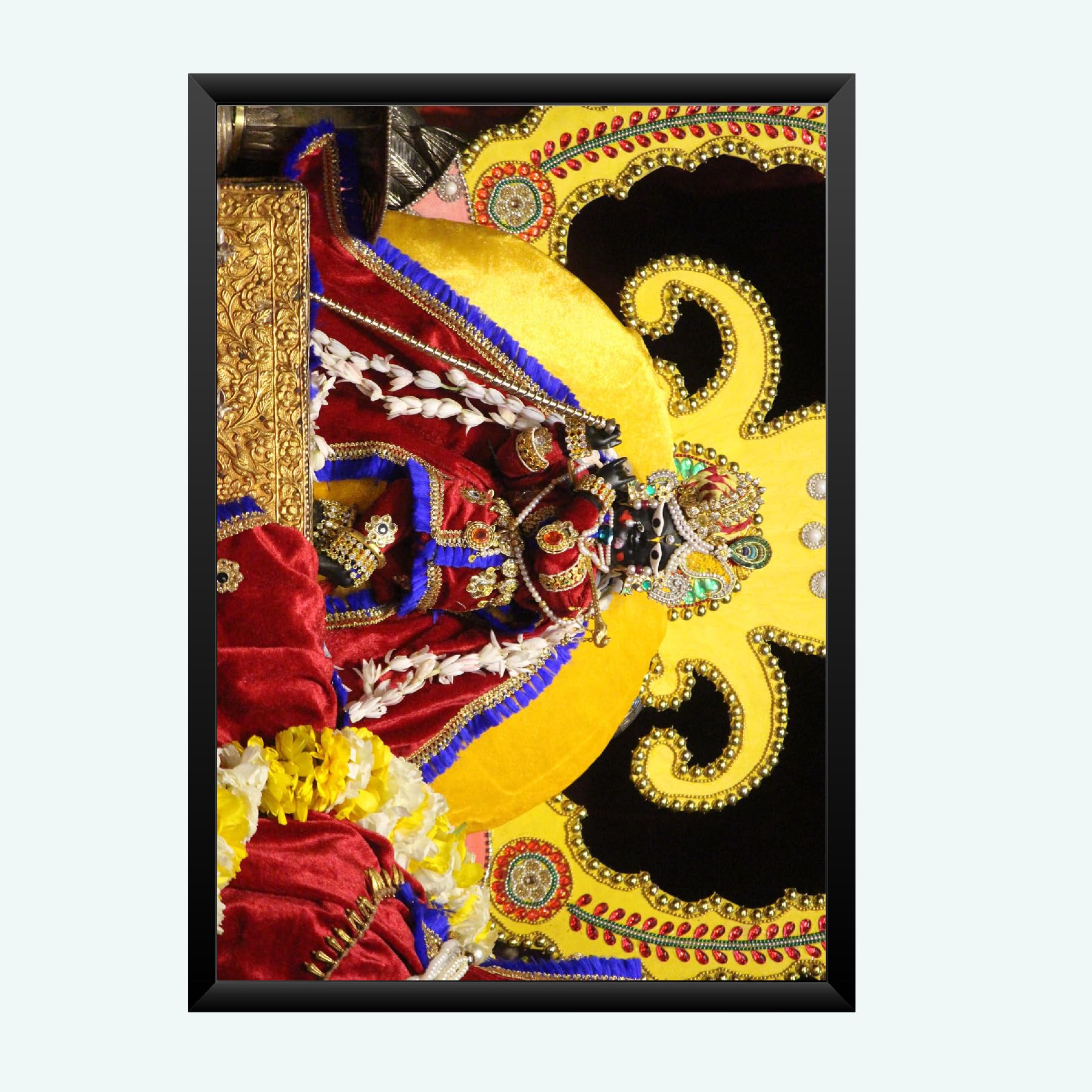 NOKKES Radha Raman ji Vrindavan Radha Raman Thakur Ji Photo Frames Religious Photo frame 5X7 Inch Photo Frame_QWW86