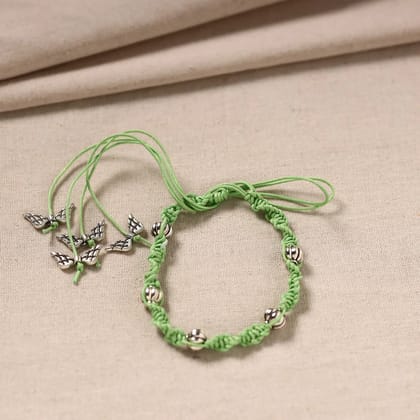 Green - Handmade German Silver Bracelet 40