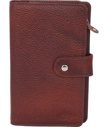 Style 98 Maroon Pure Leather Passport Holder Wallet