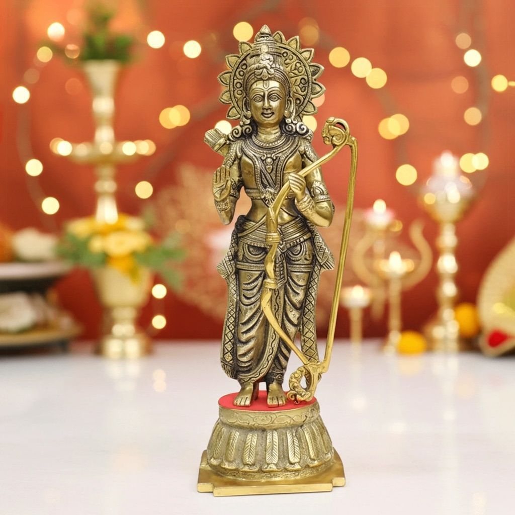 Aluminium Showpiece Ram Ji, Height : 21 Inch (ASMAS490 G)