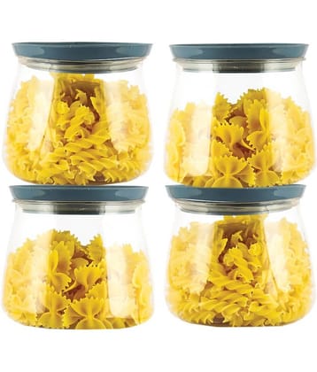 PearlPet - Grey Plastic Spice Container ( Set of 4 ) - 900 ml