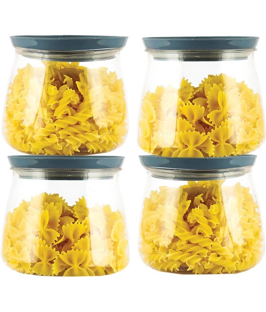 PearlPet - Grey Plastic Spice Container ( Set of 4 ) - 900 ml