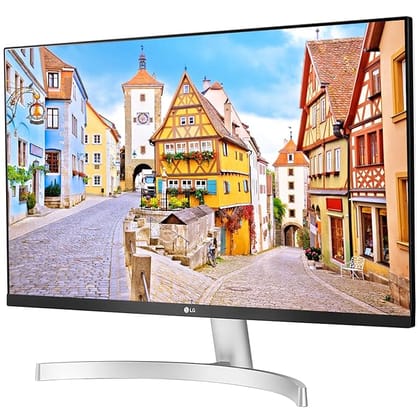LG 27ML600 Full Hd 27 Inch(69 Cm) LCD 1920 X 1080 Pixels IPS Monitor 3 Side Borderless Design with Inbuilt Speaker, (Work & Education, White)