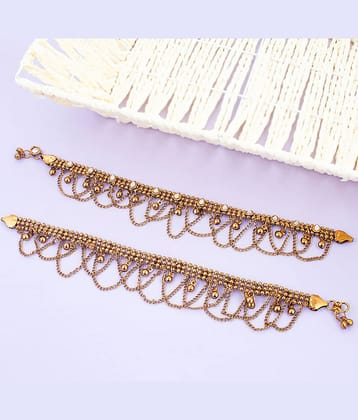 Sukkhi Gold Anklets ( Pack of 1 )