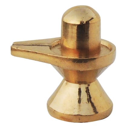 Brass Shivling Statue - Religious Home Decor, Height : 1.6 Inch (BSMAS997 C)
