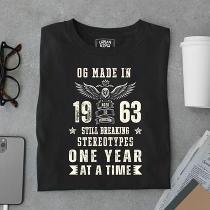 OG Made in 1963 – Still Breaking Stereotypes Premium Birthday T-Shirt-Black / S