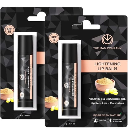 The Man Company Lip Balm for Dry, Chapped, Dark and Smoky Lips - Pack of 2 | Moisturizes, Nourishes & Soften Lips | Enriched with Vitamin E, Coconut & Olive Oil The Man Company Lip Balm for Dry, Chapped, Dark and Smoky Lips - Pack of 2 | Moisturizes, Nou