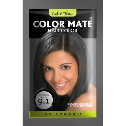 Color Mate Hair Color (15g) | Natural Black | Ammonia-Free Hair Coloring