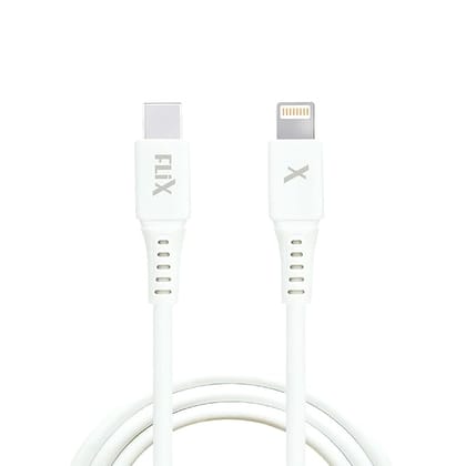 FLiX (Beetel Rush 120CL is USB Type C to Lightning 20W Fast charge & Sync cable,Widely Compatible for all Apple devices with Lightning Port,Charge & Sync Support,1 Meter Length (White)(XCD-RPCL120)