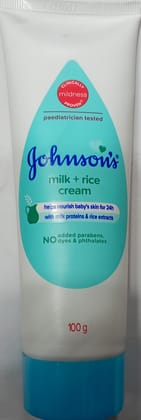 Johnson milk+rice cream for baby skin for 24h with milk proteins & 100gRice extracts 