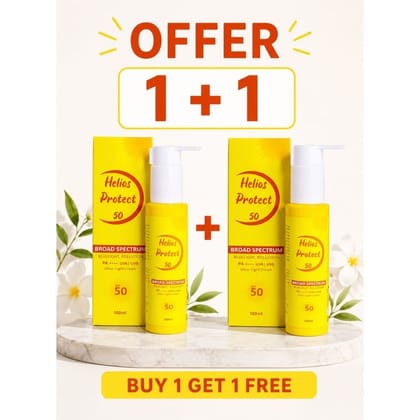 Helios Protect 50 SPF Sunscreen Cream offer 1+1