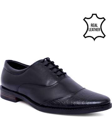 Fashion Victim Derby Genuine Leather Black Formal Shoes