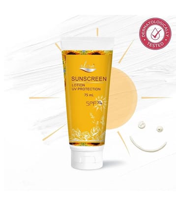 Alna Sunscreen Lotion UV Protection SPF 30+ 75ml For All Skin Type , Pack of 1