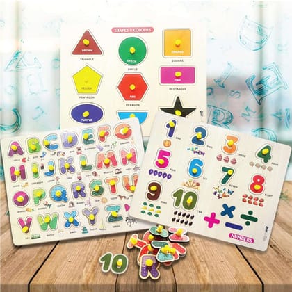 PlayMagic My 1st Learning Activity Boards - Set of 3 (Fruits, Veg & Animals)