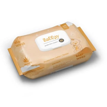 Baby Wet Wipes Premium Qualtiy Herbal -80 Pieces (Pack of 2)