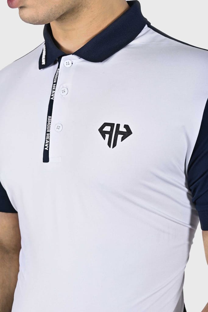 Classic Blue N White AH Polo