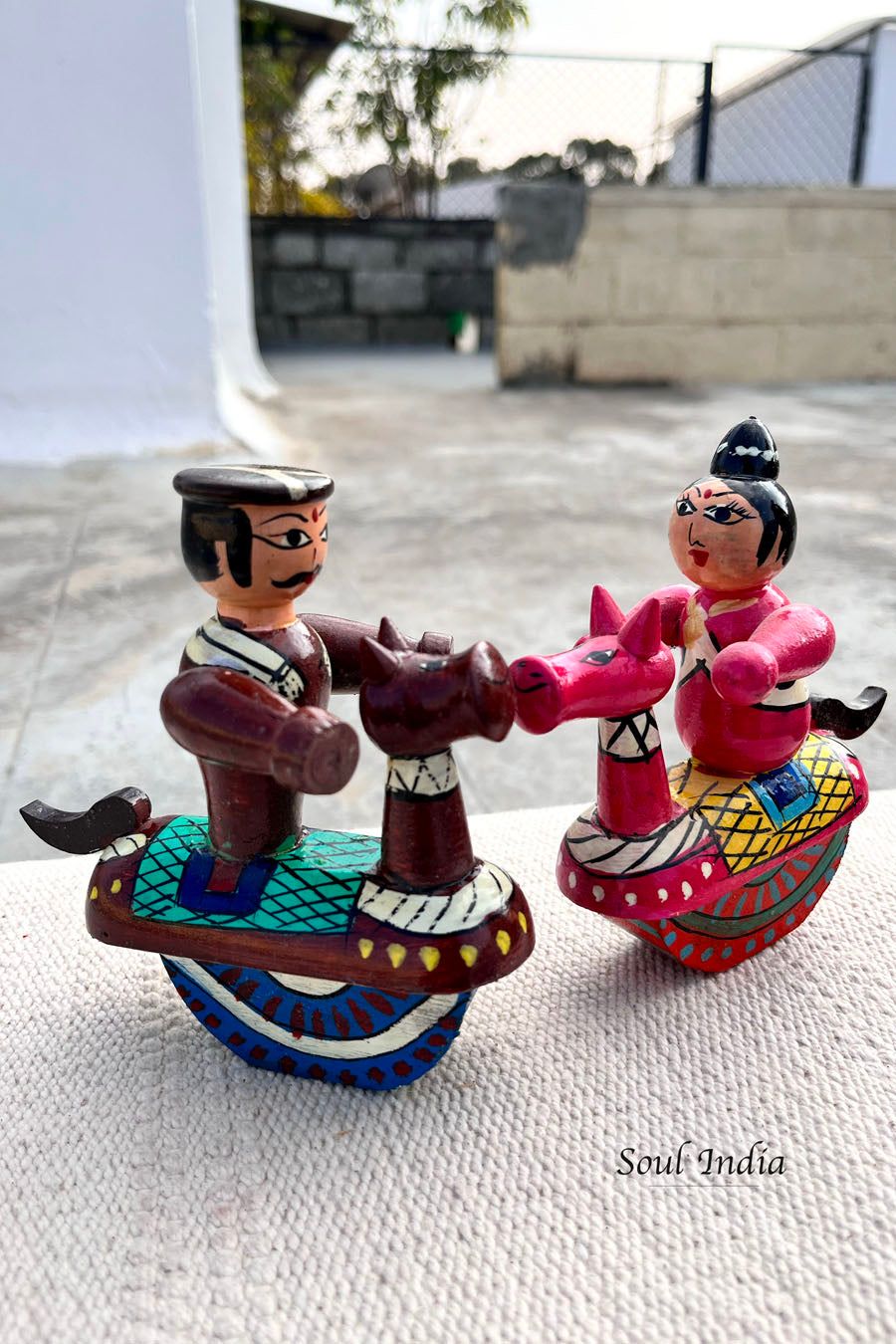 Handcrafted GI TAGGED Etikoppaka Folk Dancers ( Kheelu kudre )