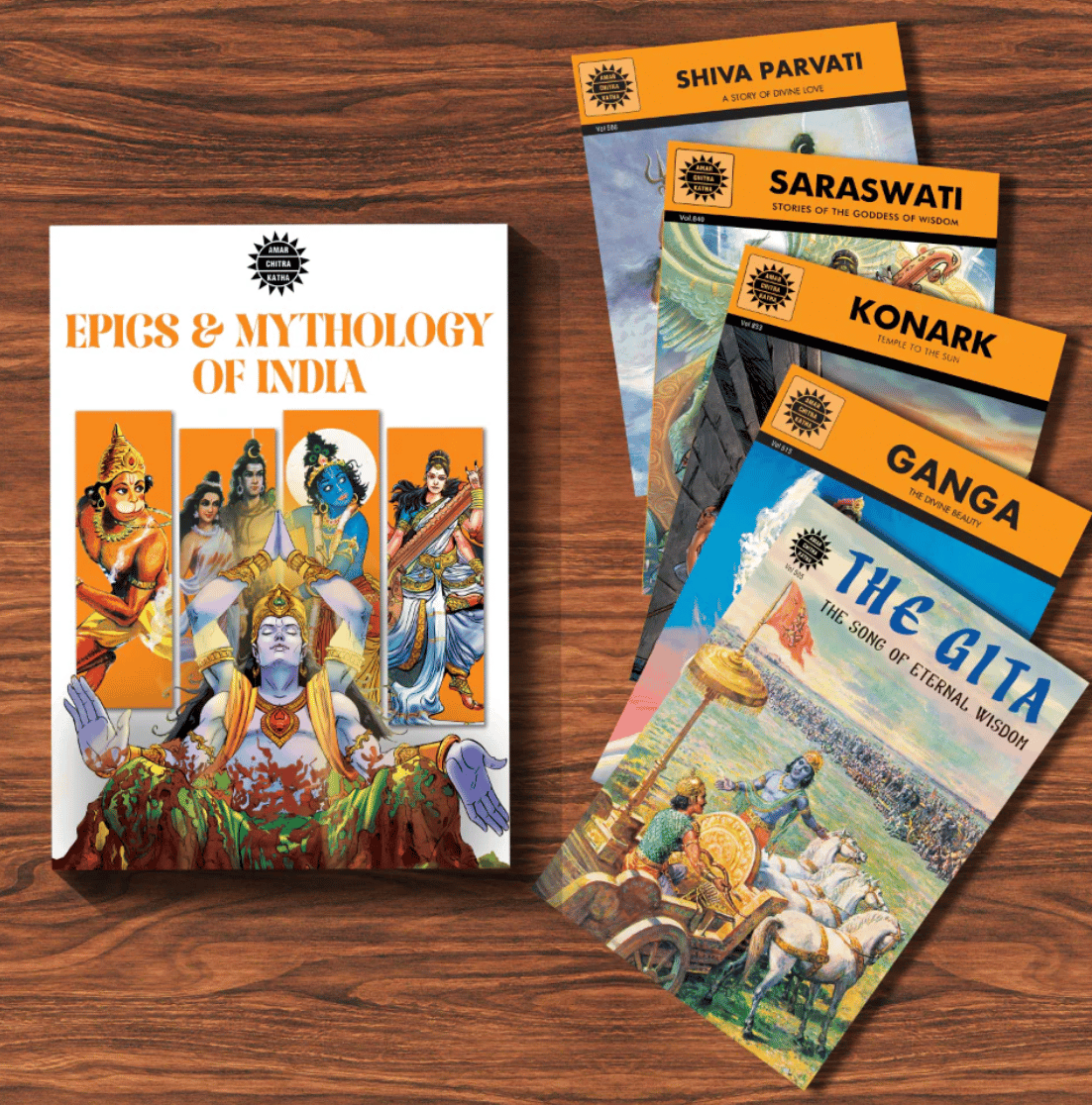 Epics & Mythology – Amar Chitra Katha Pack of 25 (Assorted Tales from Indian Epics and Legends)