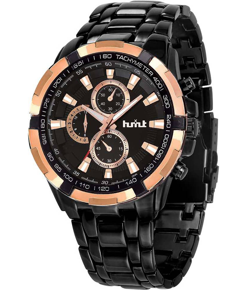 HMXT Black Brass Analog Men's Watch
