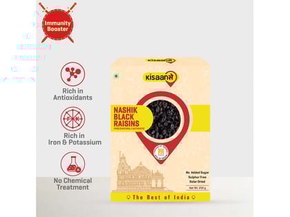 KisaanSay Nashik Black Raisins - 250 Gram