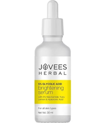 Jovees Herbal 5% Glycolic Acid Brightening Serum For Dark Spots For All Skin Type 30ml (Pack of 1)