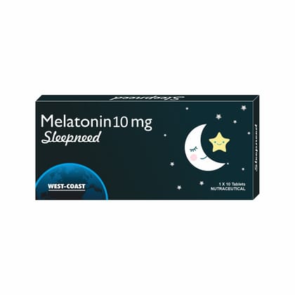 WEST-COAST Sleepneed Melatonin 10mg | Formulated to Promote Peaceful Sleep | Advanced Sleep Support | Stay Asleep Longer, Easy to Take, Faster Absorption - 10 Tablets
