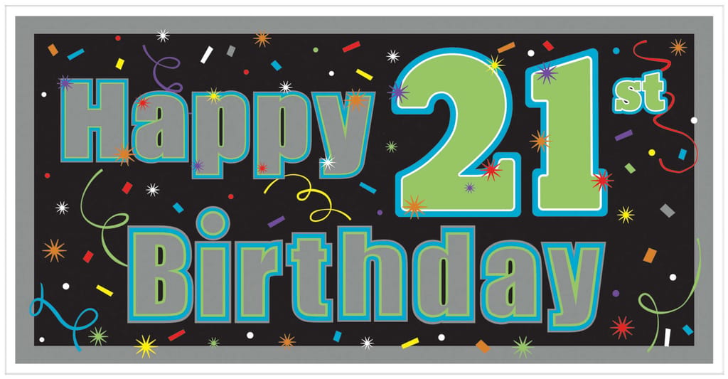 21st Birthday Banner - Over 5FT - Party and Festive Needs | Buy online on ZillyBuy