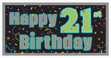 21st Birthday Banner - Over 5FT