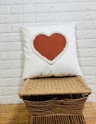 Indihomecraft Handicraft Cotton Cushion Cover - Hand Embroidery Decorative Art Boho Pillow Heart Shape Pillow Cover | Hand Stitch Square Shape 18X18 Inches Cushion Cover, Set of 3 Indihomecraft Handicraft Cotton Cushion Cover - Hand Embroidery Decorative Art Boho Pillow Heart Shape Pillow Cover | Hand Stitch Square Shape 18X18 Inches Cushion Cover, Set of 3
