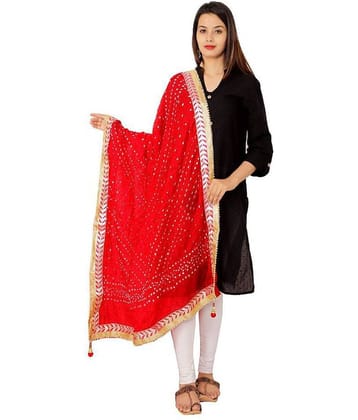 Raj Red Art Silk Bandhej Dupatta