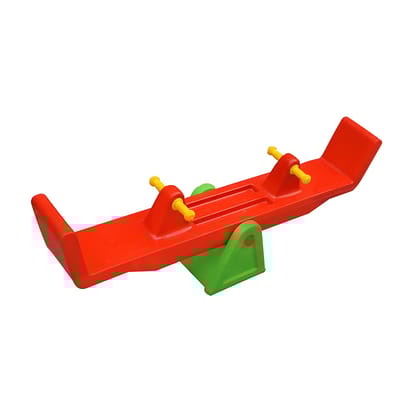 MM Toys Junior Tetter Totter: Indoor/Outdoor Plastic See Saw Ride-on Toy for Kids, Fun Play for Boys & Girls, Durable and Safe, Colors May Vary