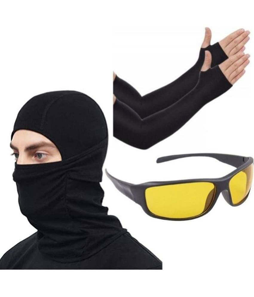 Bentag Black Solid Riding Sleeves ( Single Set )