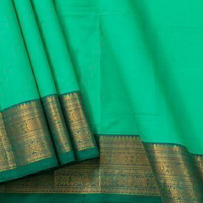 Sea Green Chettinad Cotton Saree PV SK CC 162