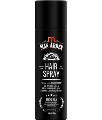 Man Arden Hair Spray - Strong Hold, Styling with Nourishment - Argan Oil and Bhringraj, 180 ml (MNARDN302)