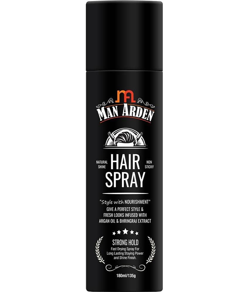 Man Arden Hair Spray - Strong Hold, Styling with Nourishment - Argan Oil and Bhringraj, 180 ml (MNARDN302)