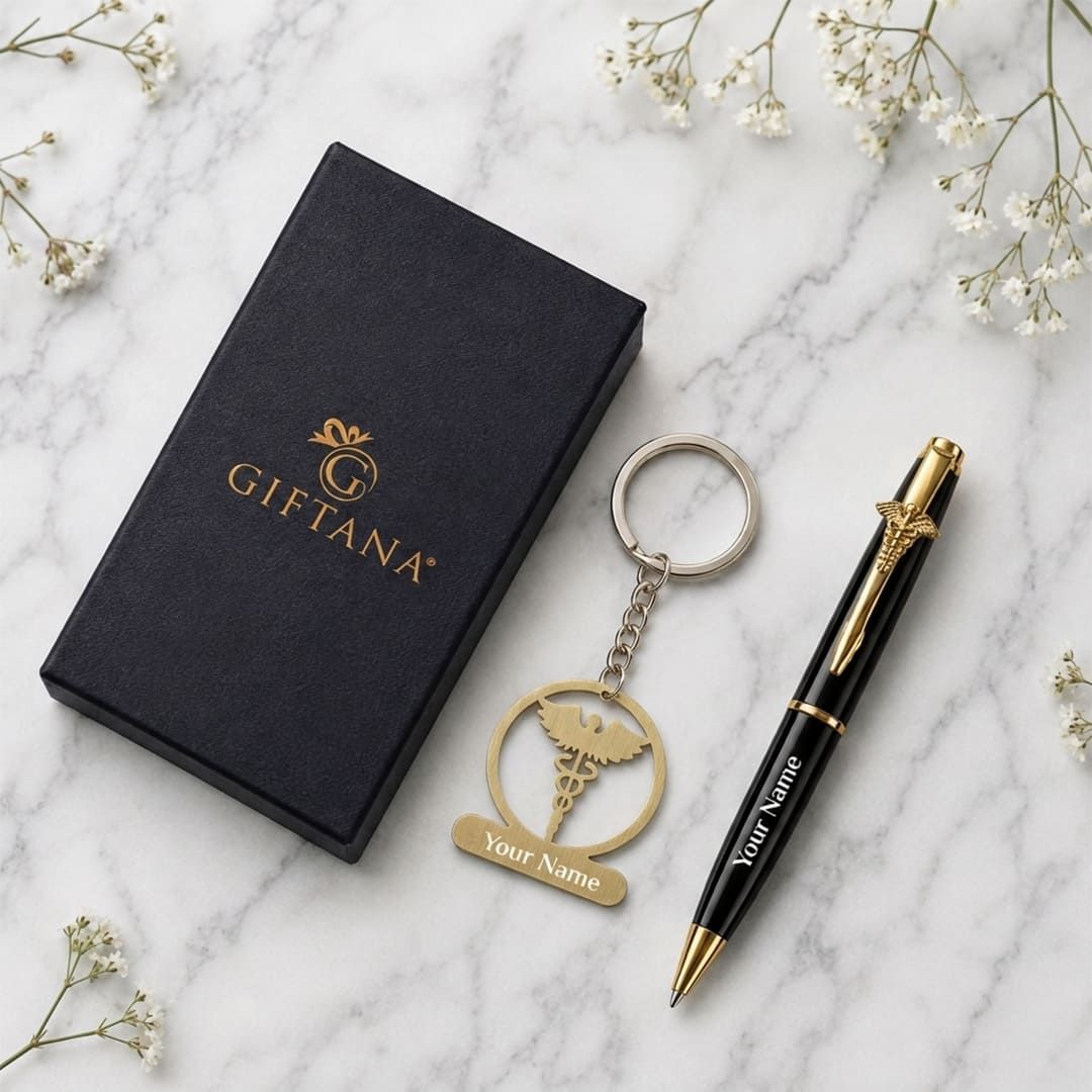Custom Doctor Success Gift Set with Pen & Keychain